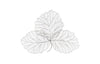 Phillips Collection Tri Leaf Wall Art Small Metal Silver/Black Accent