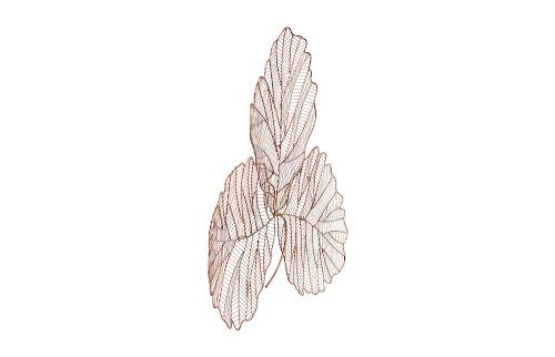 Phillips Collection Tri Leaf Wall Art Medium Metal Copper/Black Accent