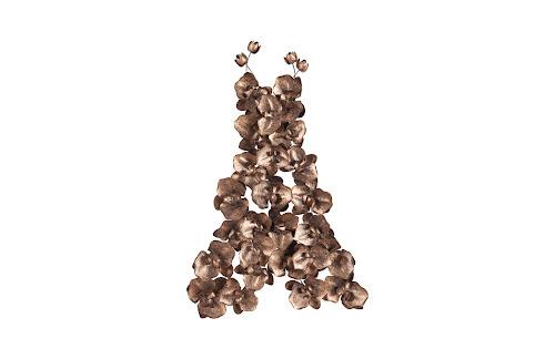 Phillips Collection Orchid Dress Wall Art Metal Copper/Black Accent