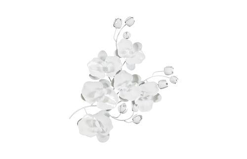 Phillips Collection Orchid Sprig Wall Art Medium Metal White Accent