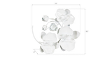Phillips Collection Orchid Sprig Wall Art Small Metal White Accent