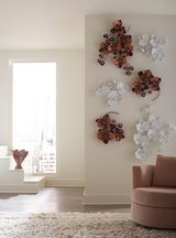 Phillips Collection Orchid Sprig Wall Art Small Metal White Accent