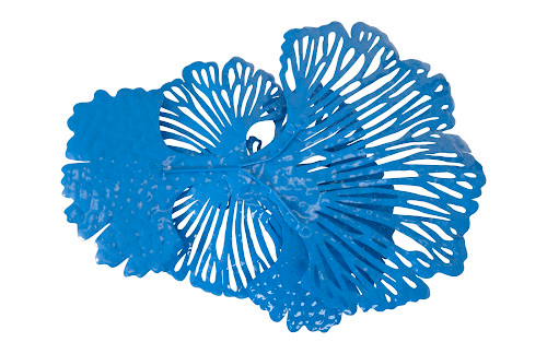 Phillips Collection Flower Wall Art Small Blue Metal Accent