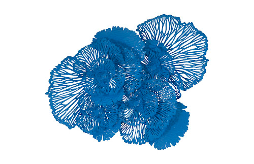 Phillips Collection Flower Wall Art Large Blue Metal Accent