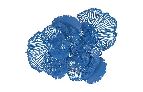 Phillips Collection Flower Wall Art Large Blue Metal Accent