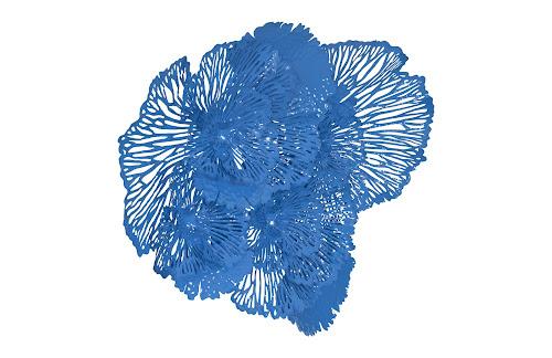 Phillips Collection Flower Wall Art Large Blue Metal Accent
