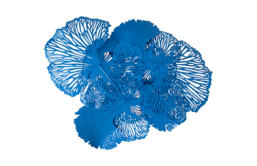 Phillips Collection Flower Wall Art Large Blue Metal Accent