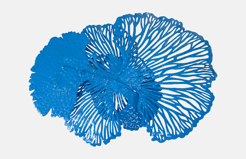 Phillips Collection Flower Wall Art Medium Blue Metal Accent