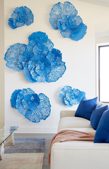Phillips Collection Flower Wall Art Medium Blue Metal Accent