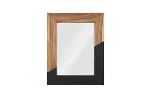 Phillips Collection Geometry Wood NaturalBlack Mirror