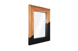 Phillips Collection Geometry Wood NaturalBlack Mirror