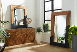 Phillips Collection Geometry Wood NaturalBlack Mirror