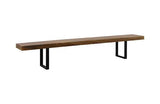 Phillips Collection Origins Straight Edge Natural Satin Black Legs Bench