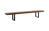 Phillips Collection Origins Straight Edge Natural Satin Black Legs Bench