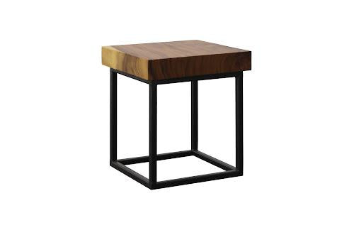 Phillips Collection Cubic Side Table Black Base Stool