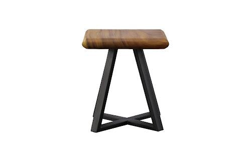Phillips Collection Trapezium Side Table Black Base Stool