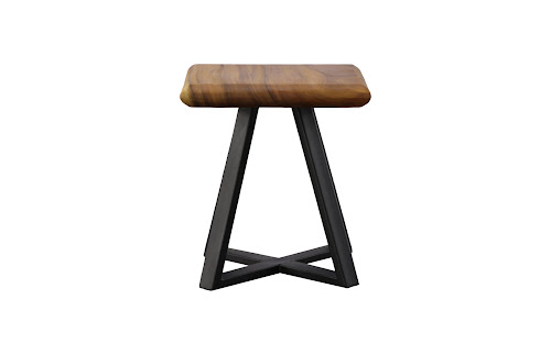 Phillips Collection Trapezium Side Table Black Base Stool