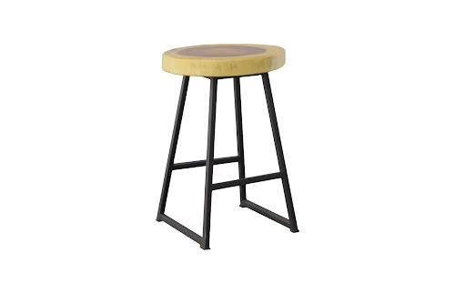 Phillips Collection Chuleta Round Natural Bar Stool