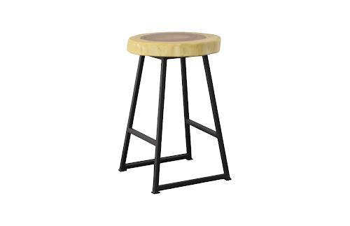 Phillips Collection Chuleta Round Natural Bar Stool