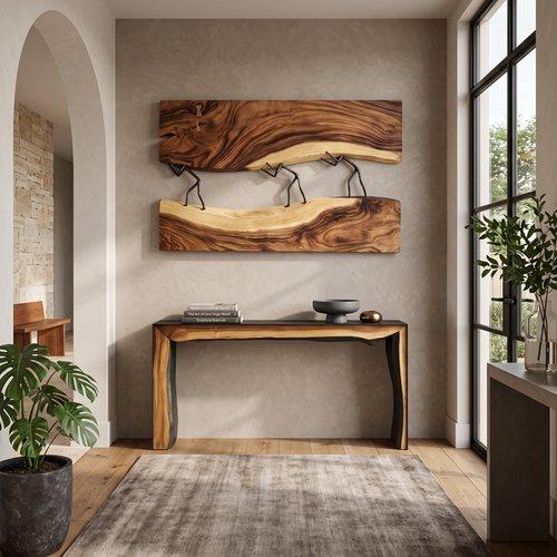 Phillips Collection Framed Waterfall  Table Natural Iron Console
