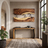 Phillips Collection Framed Waterfall  Table Natural Iron Console