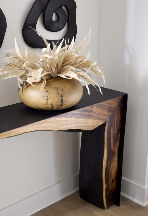 Phillips Collection Framed Waterfall  Table Natural Iron Console
