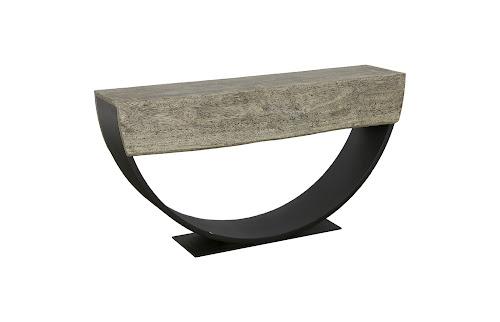 Phillips Collection Arc  Table Gray Stone Double Sided Console