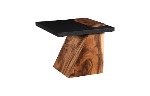 Phillips Collection Slant Natural/Black Side Table