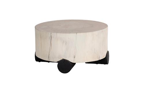 Phillips Collection Core Black Base Bleached Coffee Table