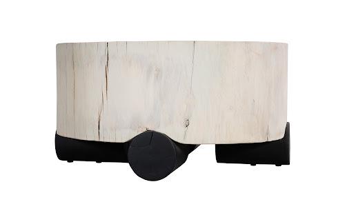 Phillips Collection Core Black Base Bleached Coffee Table