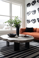 Phillips Collection Floating  with Black Legs Gray Stone Size Varies Coffee Table