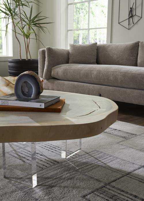 Phillips Collection Floating  with Acrylic Legs Bleached Size Varies Coffee Table