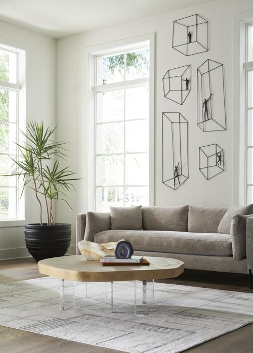 Phillips Collection Floating  with Acrylic Legs Bleached Size Varies Coffee Table