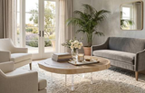 Phillips Collection Floating  with Acrylic Legs Bleached Size Varies Coffee Table