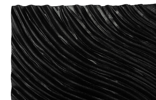 Phillips Collection Carved Wall Tile Black Wave Wall Art