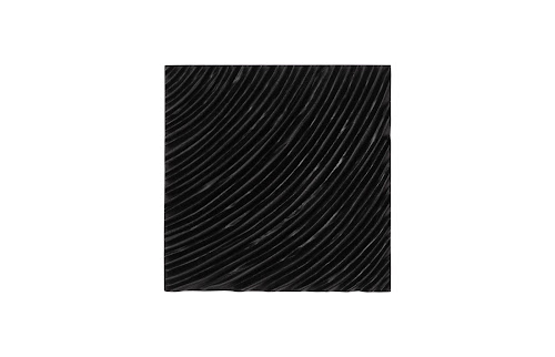Phillips Collection Carved Wall Tile Black Curve Wall Art
