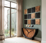 Phillips Collection Carved Wall Tile Black Curve Wall Art