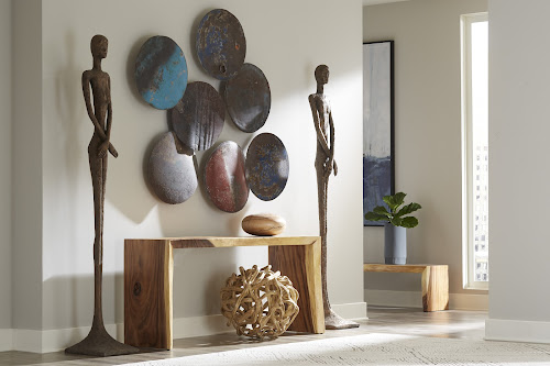 Phillips Collection Reclaimed Oil Drum Wall Disc Individual Pieces Assorted Colors and Depths Wall Art