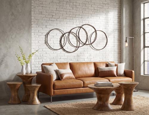 Phillips Collection Olympic Wall Hanging Reclaimed Oil Drums Rims 5 Rings Accent