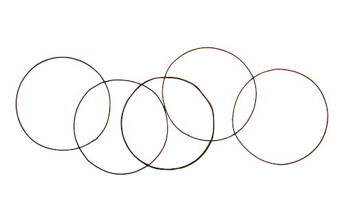 Phillips Collection Olympic Wall Hanging Reclaimed Oil Drums Rims 5 Rings Accent