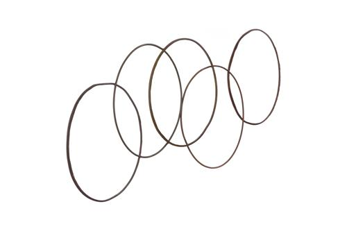 Phillips Collection Olympic Wall Hanging Reclaimed Oil Drums Rims 5 Rings Accent