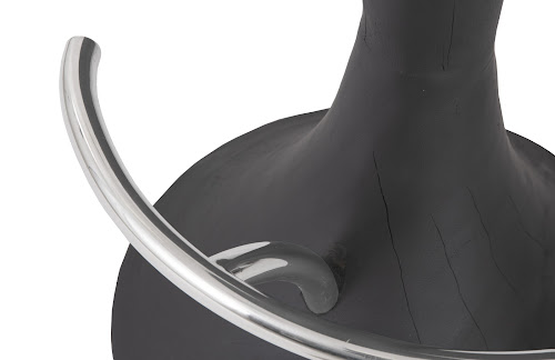 Phillips Collection Marley Burnt Stainless Steel Foot Rest Bar Stool