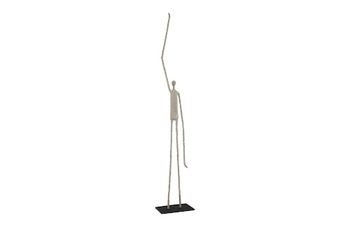 Phillips Collection Human Sculpture One Arm Up Paper Mache Accent