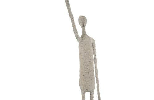 Phillips Collection Human Sculpture One Arm Up Paper Mache Accent