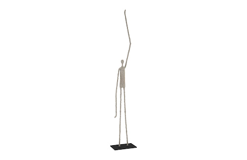 Phillips Collection Human Sculpture One Arm Up Paper Mache Accent