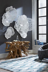 Phillips Collection Flower Wall Art Small White Metal Accent