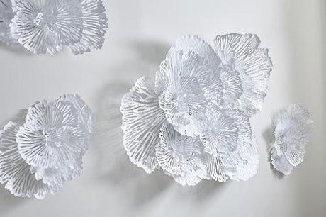 Phillips Collection Flower Wall Art Small White Metal Accent