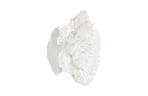 Phillips Collection Flower Wall Art Small White Metal Accent