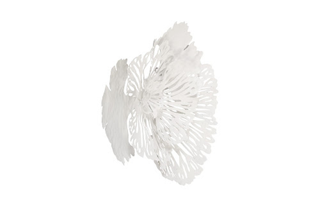 Phillips Collection Flower Wall Art Small White Metal Accent