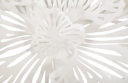 Phillips Collection Flower Wall Art Small White Metal Accent
